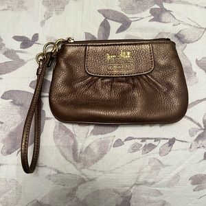 COACH authentic leather wristlet
